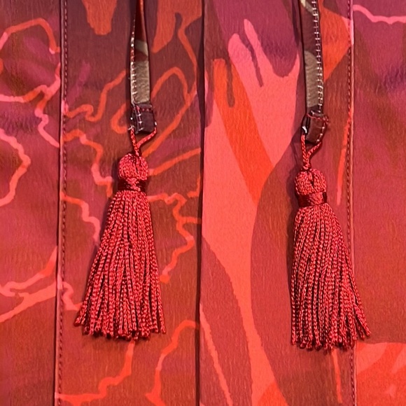 Fuzzi Long Gradient Print Satin Kimono - Picture 9 of 16